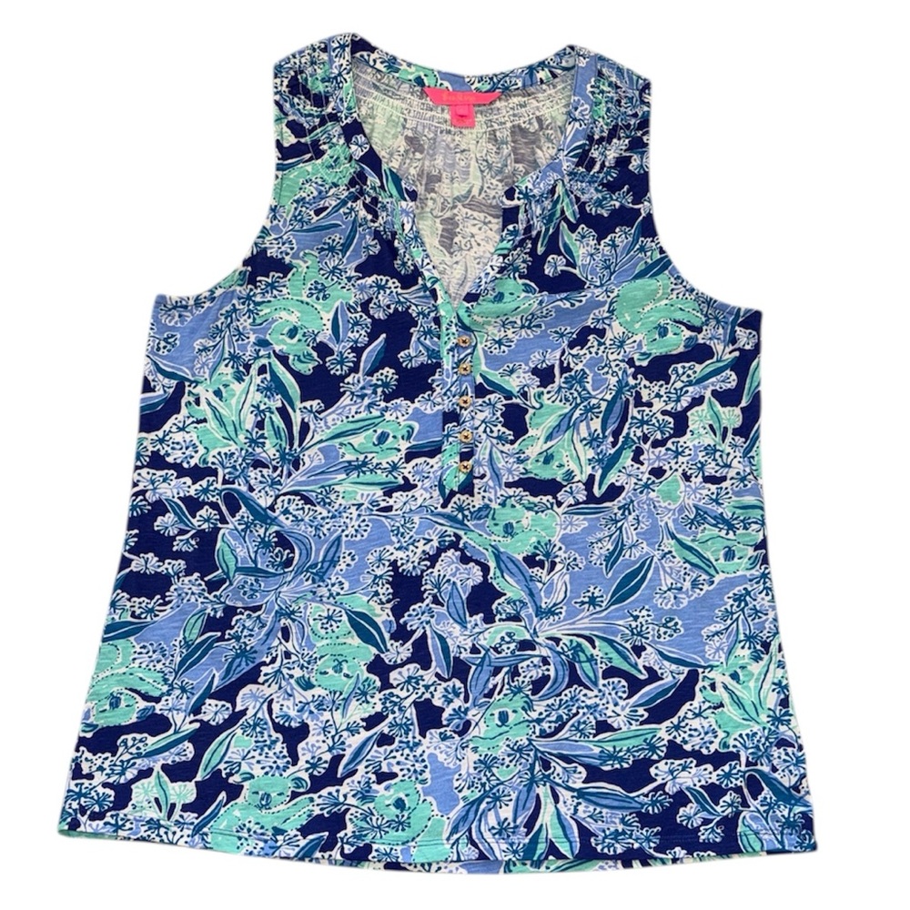Lilly Pulitzer Essie Koalafications Sleeveless Top Tank, Size Large - Picture 2 of 11